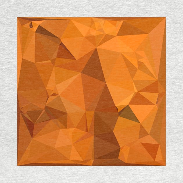 Dark Orange Carrot Abstract Low Polygon Background by retrovectors